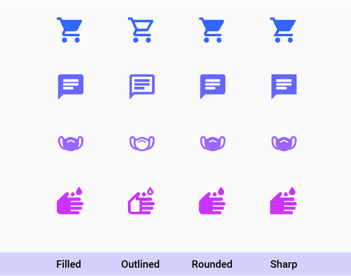 Accessible expression with Material Icons and Flutter